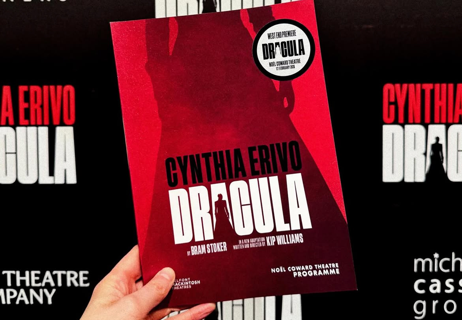 The award-winning Cynthia Erivo stars in this intoxicating, blood-pumping reimagining of Dracula. Programme produced on behalf of Wessex Grove and Delfont Mackintosh Theatres 