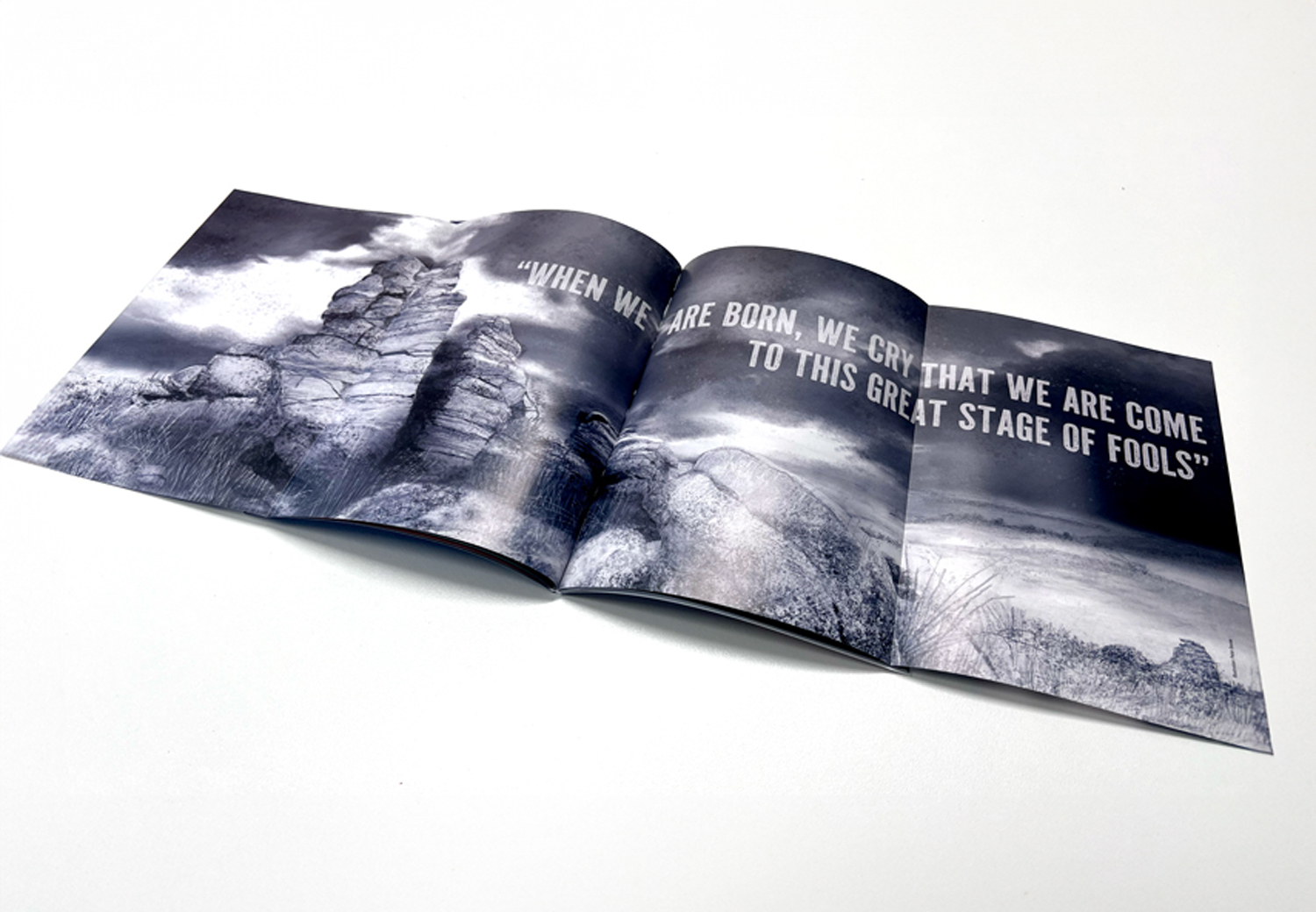 Designs were closely aligned to the central themes of King Lear, reflecting the mood and staging of the show. Programme produced on behalf of Kenneth Branagh and Delfont Mackintosh Theatres