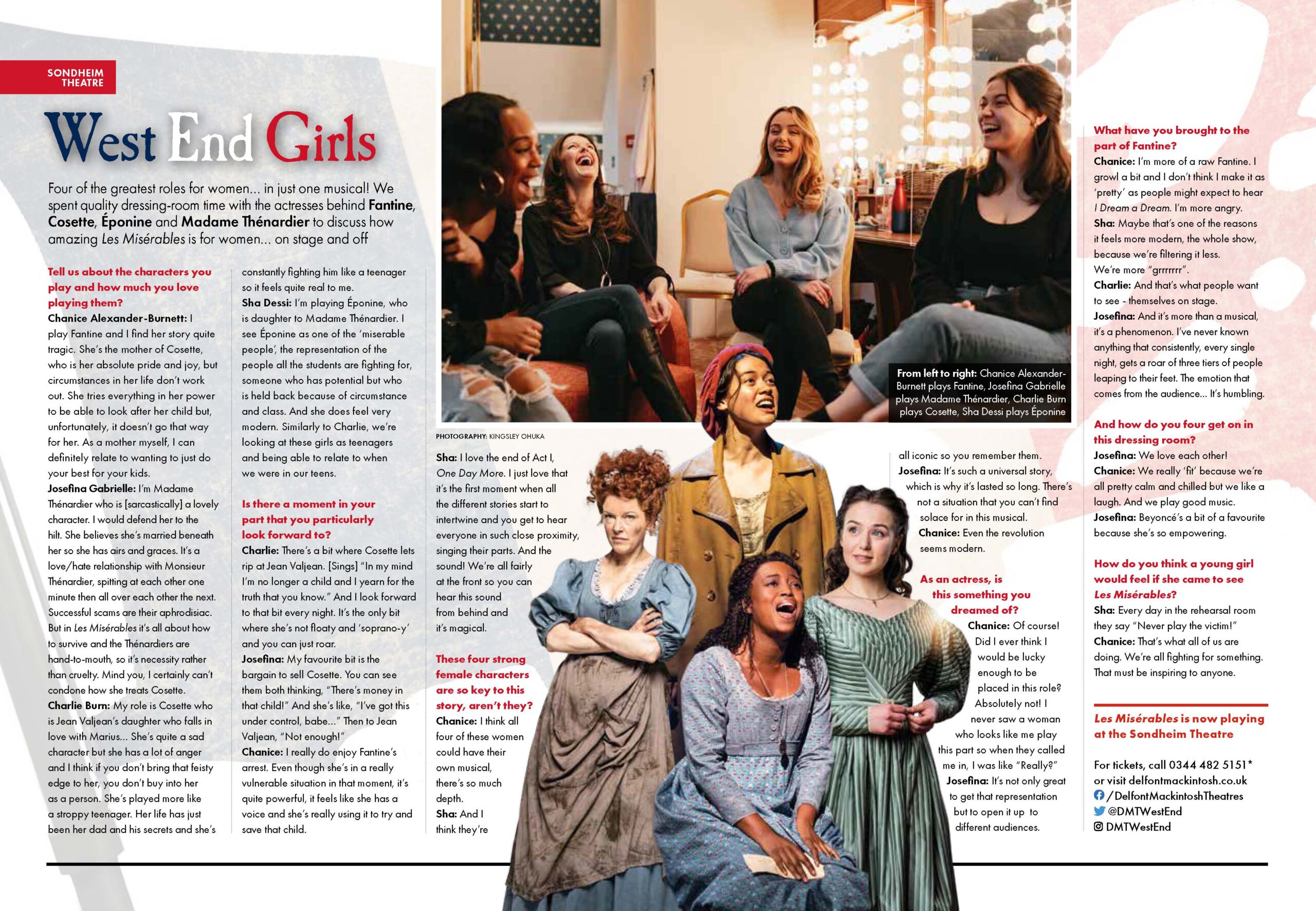 Interviewing actors from some of the most widely acclaimed West End shows, Cabbells crafts print content as well supporting with podcasts, photo & video shoots. We were delighted to meet the 'leading ladies' of the West End phenomenon Les Misérables. 